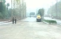 文峰山公园道路：已完成总工程量的80%
