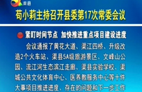 苟小莉主持召开县委第17次常委会