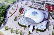 渠县体育馆项目有序推进扫尾施工