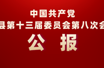 中国共产党渠县第十三届委员会第八次全体会议公报