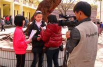 省、县电视台到土溪中学进行“高铁爱路护路”专题采访