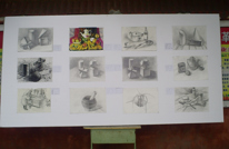 渠县第三中学开展庆五四书画展