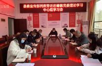 县委宣传部列席指导岩峰镇党委理论学习中心组学习会