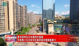 普布顿珠在达州调研时强调 为助推川东北经济区高质量发展凝智聚力