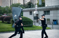 渠县人民法院开展司法警察应急处突专项训练