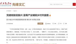 共产党员网聚焦渠县：党建赋能促振兴 蓝莓产业铺就乡村共富路